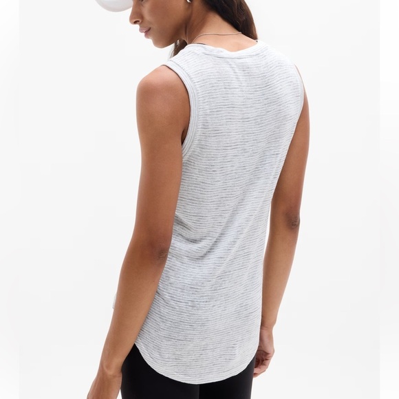 Athleta Breezy Striped Top in Grey - Picture 2 of 8